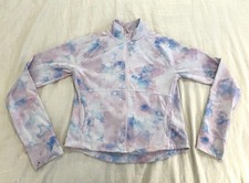 Zella Girls Elevate Tech Jacket Pink Galactic Clouds Print Size L (10/12)