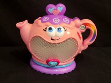 Leap Frog Musical Rainbow Tea Party Teapot/Kettle Light-Up Pink VIDEO NICE