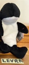 WAVES the whale with Echo the dolphin tags Ty Beanie Babies 6" error