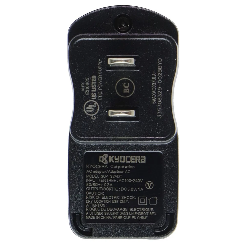 Kyocera (SCP-37ADT/SCP-39ADT/SCP-42ADT) Wall Adapter for Micro USB Devices-Black - Image 3 of 4