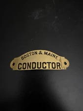 Boston & Maine Metal Conductor Hat Badge
