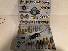 45 pc Tap and Die Set SAE Titanium Tungsten Steel Construction Renewing Tools