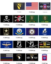 3' x 5' Flag Army/Navy/Seebee/Aviation/POW/MIA/VIETNAM VETERAN/82 101 Airborne 