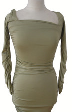 Bella abito donna abito da sera mini abito verde misto modal taglia XS strech