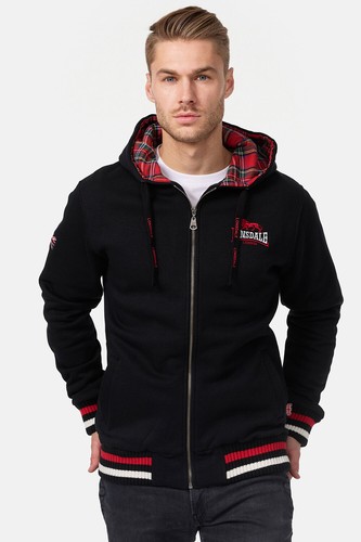 Lonsdale Hoodie Zip Jacket Black L XL 3XL London ENGLAND Jacket Tartan - Picture 2 of 10