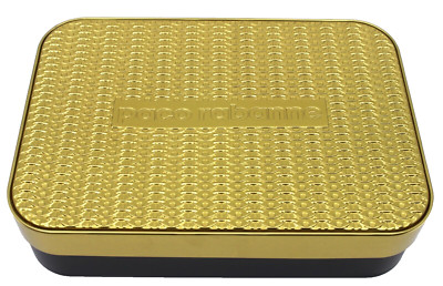 Paco Rabanne Gold Metal Watch/Jewelry Box Case Display Luxury Gift Presentation