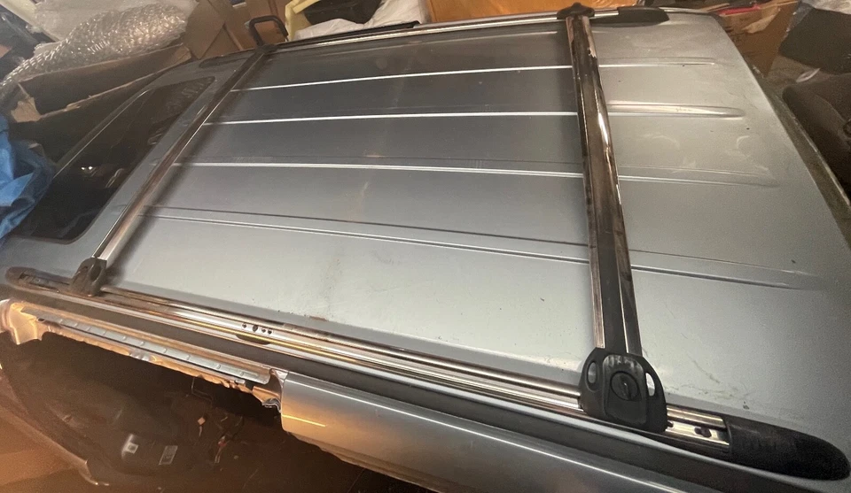 CHRYSLER OEM PORTAEQUIPAJES RIELES DE CARGA 65" largo CROMO Dodge Jeep Caravana Durango NJ Foto 2 de 4