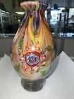 S25 Millefiori Murano Flow Swirl Art  Glass Vase Heavy Flower