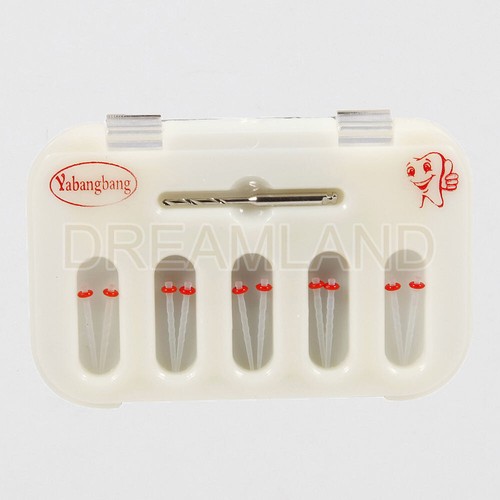 50pcs/ 5 box Dental Fiber Post Resin Post w/ Drills Screw Thread Quartz red USA - Picture 2 of 5