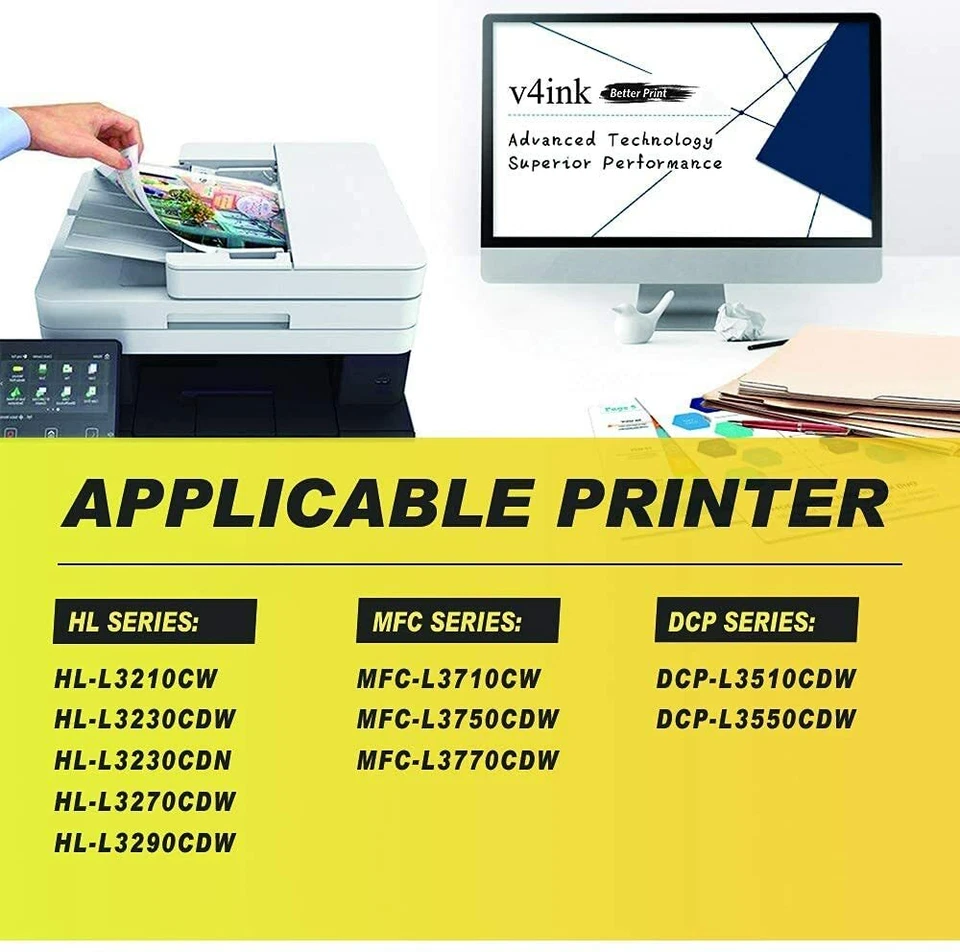 4PK High Yield For Brother TN227 TN223 Toner MFC-L3770CDW HL-L3270CDW L3290CDW - Image 2 of 4