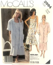 McCall's Pattern #2994 - Shirt & Dress (Size Small)