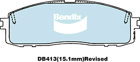 Brake Disc Pad Set Rear Bendix DB413 GCT For Toyota Corona Cressida Crown - Picture 1 of 2