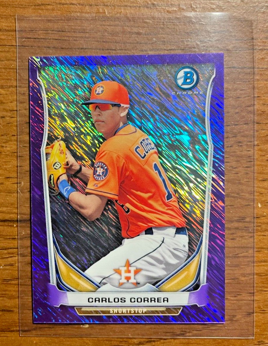 2014 Bowman Chrome Scout Top 5 Mini Purple Refractor Carlos Correa #BM-HA1