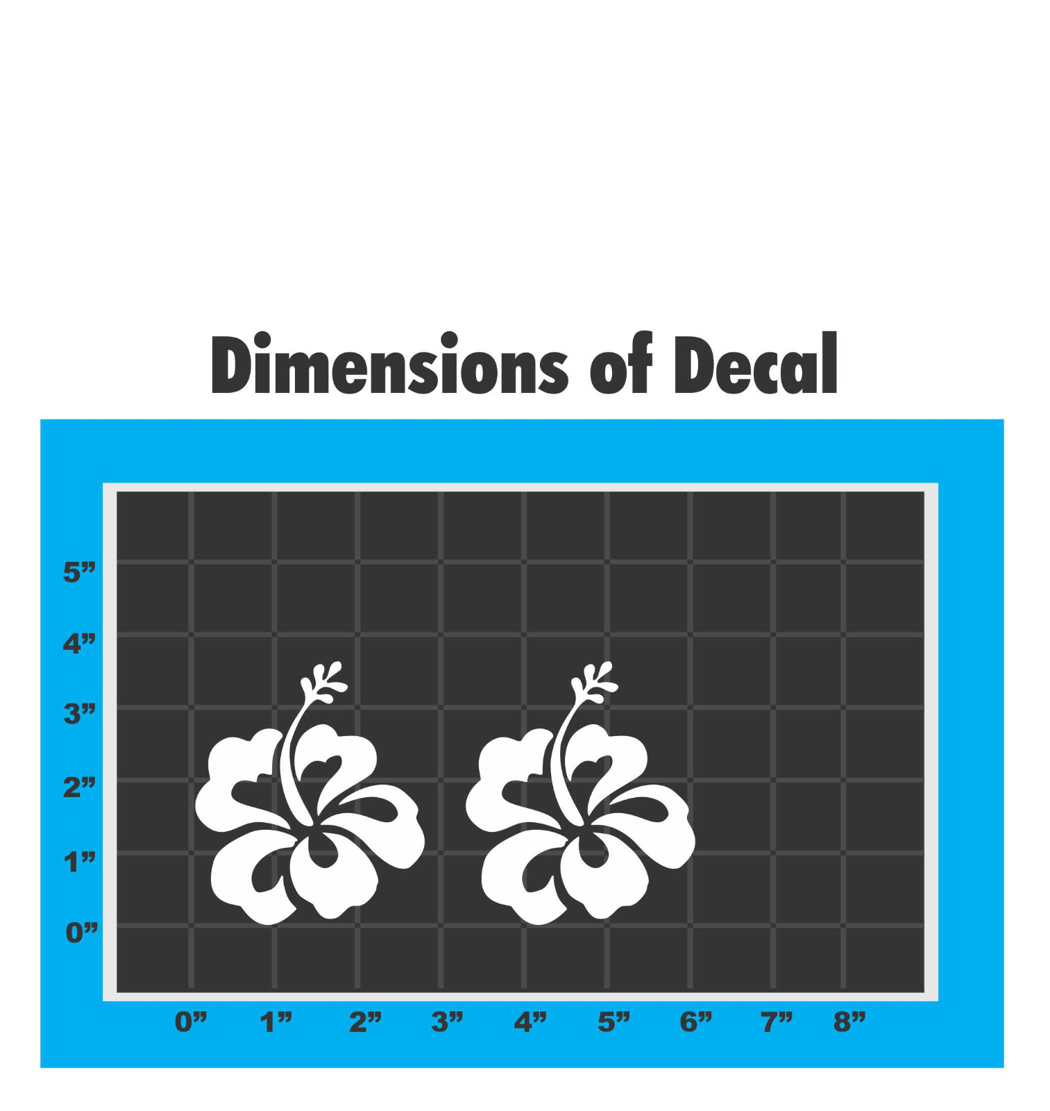 Hawaiian Hibiscus Sticker pink Vinyl Decal car truck window laptop