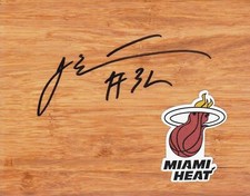 Miami Heat James Ennis Signed Floorboard COA