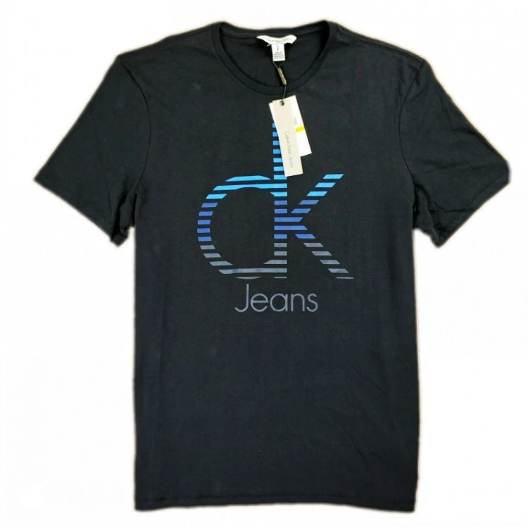 NWT Calvin Klein Jeans Men\'s CK Letter LOGO 100% Cotton Short Sleeve T-Shirt  Tee | eBay