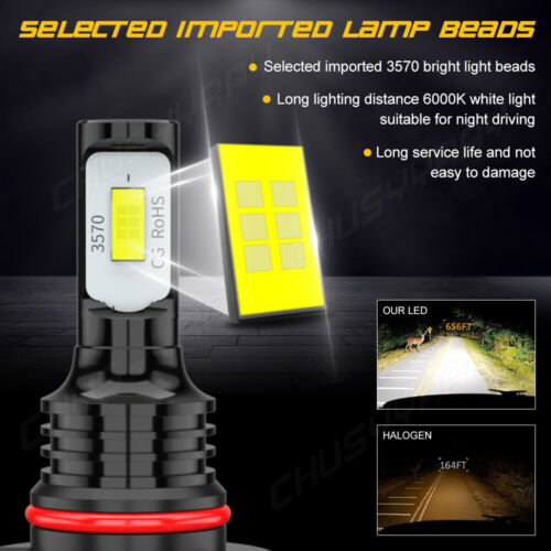 For Lexus ES350 2010-2012 CSP LED Headlight Fog Light Bulbs Kit 6000K White - Picture 13 of 14
