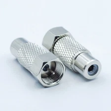RCA to F-Type Coax Coaxial RF Antenna Adapter TV game Switch Box AV Video