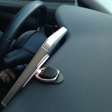 Universal 360 Rotating Finger Ring Stand Holder For Cell Phone w/DASHBOARD MOUNT
