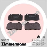Zimmermann BremsbeläGe Bremsbelegsatz Vorne FüR Renault Megane Ii Clio Iii