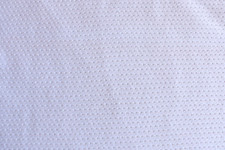 WHITE PIQUE POLYESTER INTERLOCK SLIGHT STRETCH FABRIC 65X67 INCHES 1.8 YARDS