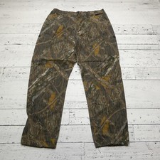 Vintage Mossy Oak Pants Size Large Shadow Branch Camo Hunting Canvas Twill