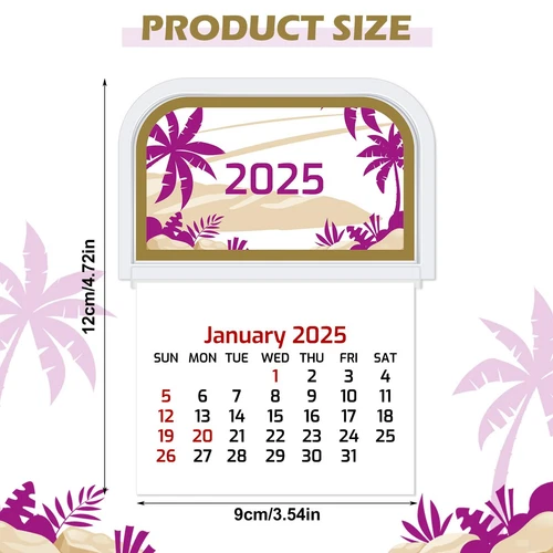 5Pcs 2025 Mini Stick on Calendar Peel and Stick Calendar Adhesive Car Calendar - Picture 3 of 14
