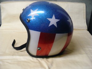 Vintage Captain America Easy Rider Motorcycle Helmet (Good shape) | eBay