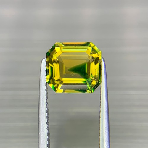 2.65 Cts Beautiful Natural Tourmaline Greenish Yellow Asscher Cut Loose Gemstone - Picture 6 of 8
