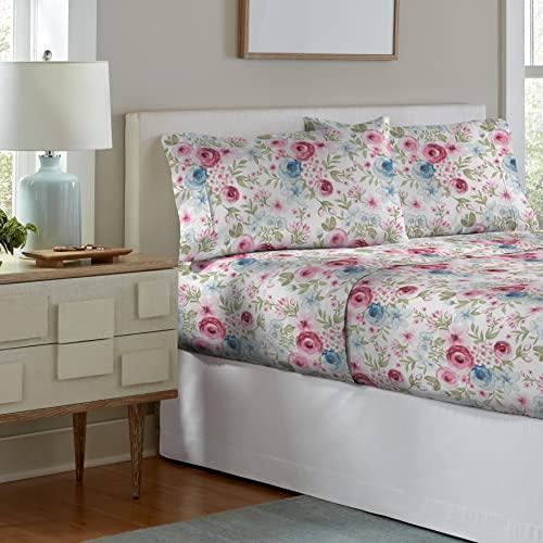 TUTTO Per Il NATALE - Natale Patchwork 100% Flanella Di Cotone Spazzolato Cuore Copripiumino E 2 Federe Set Di Biancheria Da Letto Colore Rossomulticolore King