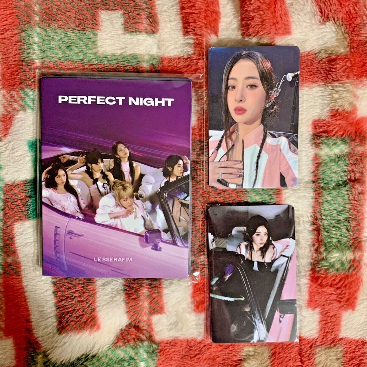 Lesserafim perfect night qq music china pob photocard set