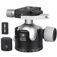 Low Profile Camera Tripod Ball Head 44mm CNC Ball Head With Lever Release Clamp