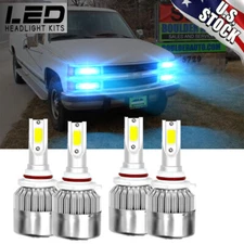 4x FOR 94-98  C/K Pickup Silverado Suburban Tahoe LED HEADLIGHT BULBS 8000k