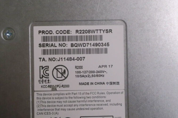 Intel R2208WTTYSR Terra 7220 G2 Server 2x 14C E5-2690v4 768GB RAM 16x 2.5" Bay - Image 4 of 4
