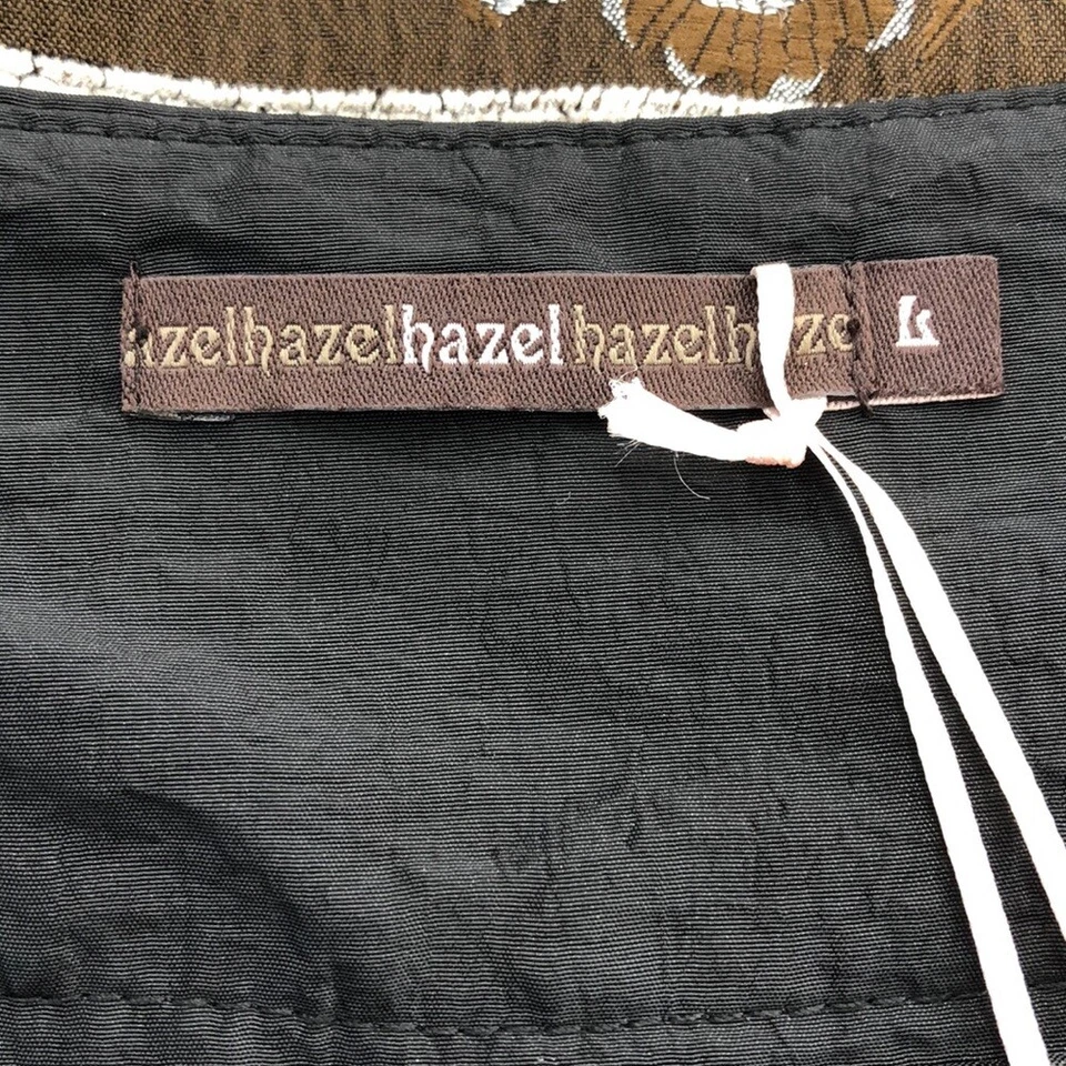 Falda Burbuja Bordada Floral Gris y Marrón Hazel Talla L Foto 3 de 4