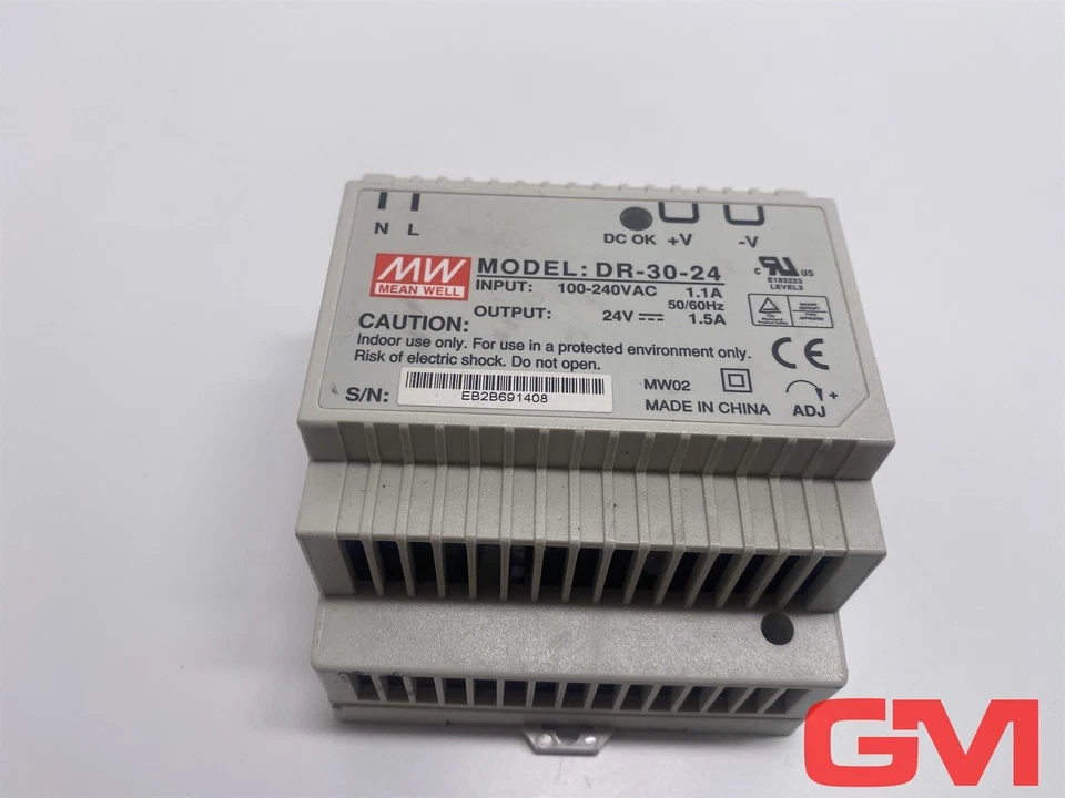 Mean Well Schienennetzteil DR-30-24 rail power supply 100-240VAC 1Schaltnetzteil - Bild 2 von 4
