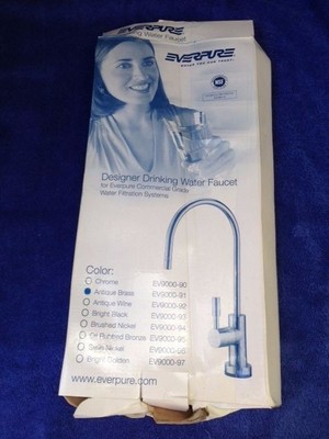 Everpure EV9000-91 Designer Antique Brass Filter Faucet ~New ~Box May Be Damaged