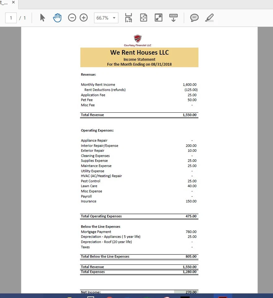 Income Statement for Landlords - Excel Template (w/ Automated Report Generation) - Image 3 of 3