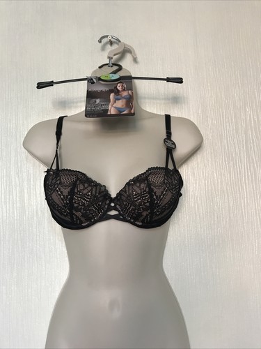 New M&S Autograph Ladies Intricate Lace Push UP Balcony Bra Size 34A