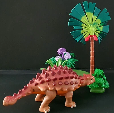 PLAYMOBIL DINOSAURE ANKYLOSAURE DANS DECOR PREHISTORIQUE ANIMAL JURASSIQUE - Photo 1/4