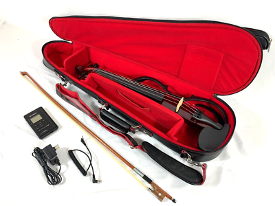 YAMAHA SV-150 Electric Silent Violin Brown w/ Bow Used From JAPAN