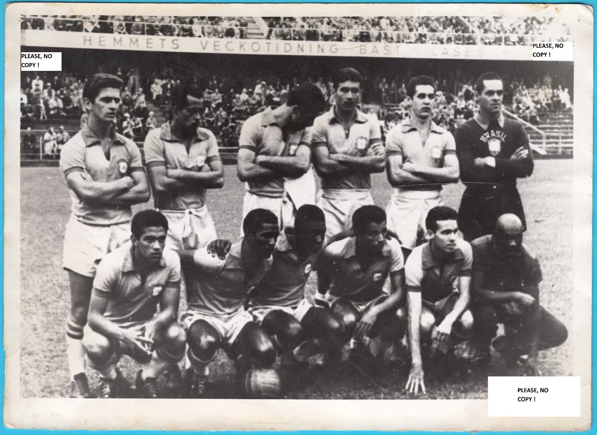 FIFA WORLD CUP 1958 - BRAZIL World Champion - original larger photo PELE  ROOKIE | eBay