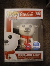 Funko Pop! Vinilo: Figura flocada de oso polar Coca-Cola #58 edición web exclusiva