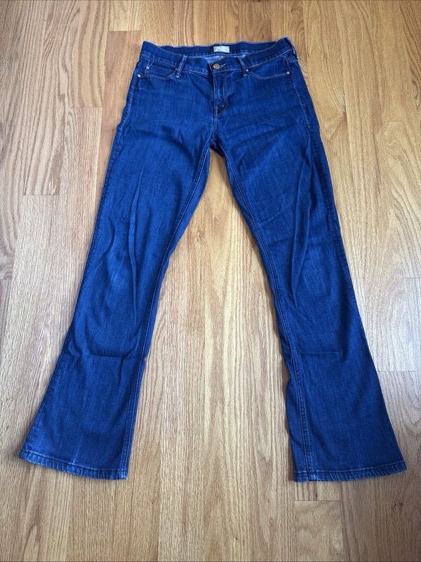 Mother Blue The Runaway Midnight Storm Skinny Flare Jeans Size 28