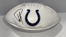 PAT MCAFEE SIGNED INDIANAPOLIS COLTS LOGO FOOTBALL IMPERFECT PROOF JSA COA