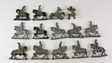 Lot 13 Napoleonic Cavalry Metal Mini Wargame Figures Antique Lead Unpainted