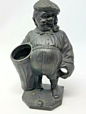 Antique Spelter Statue 1925 Peter Putter GOLF Tobacciana Pipe Holder - Caddie