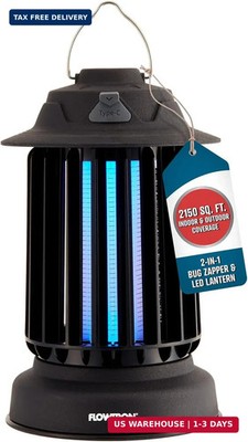 Flowtron Bug Zapper Lantern | 2-in-1 Electric Mosquito Killer & LED Camping Lant