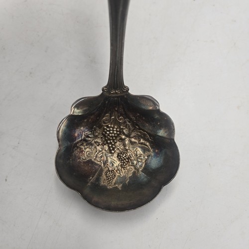 Antique International MOSELLE Silverplate Vintage Grapes Sugar Spoon Ornate - Picture 2 of 5