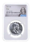 1957 Proof Franklin Half Dollar PF66 NGC Graded White Coin Spot Free *7415
